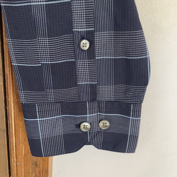 Apt 9 premier flex no iron plaid print button down shirt size L - Picture 10 of 17